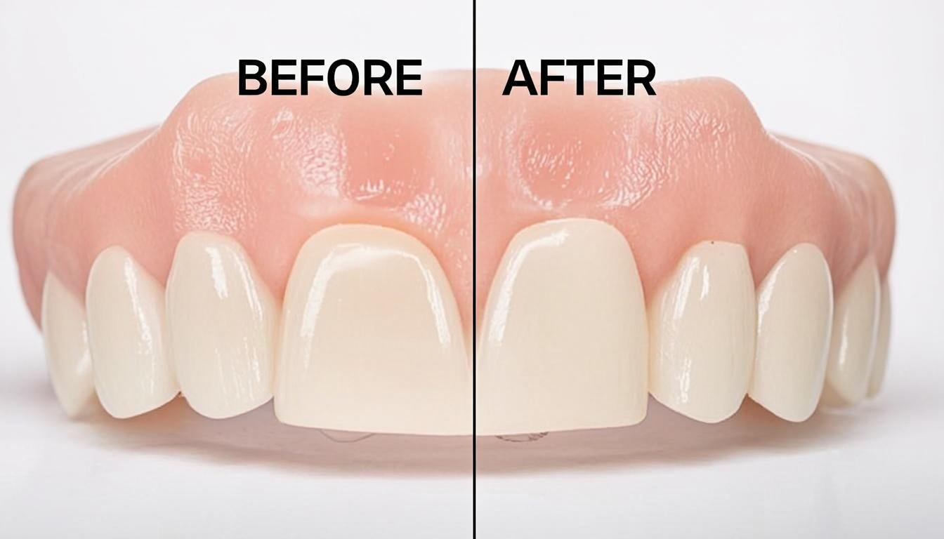 Dental Implant before and after treatment at Gurneet Dental Care