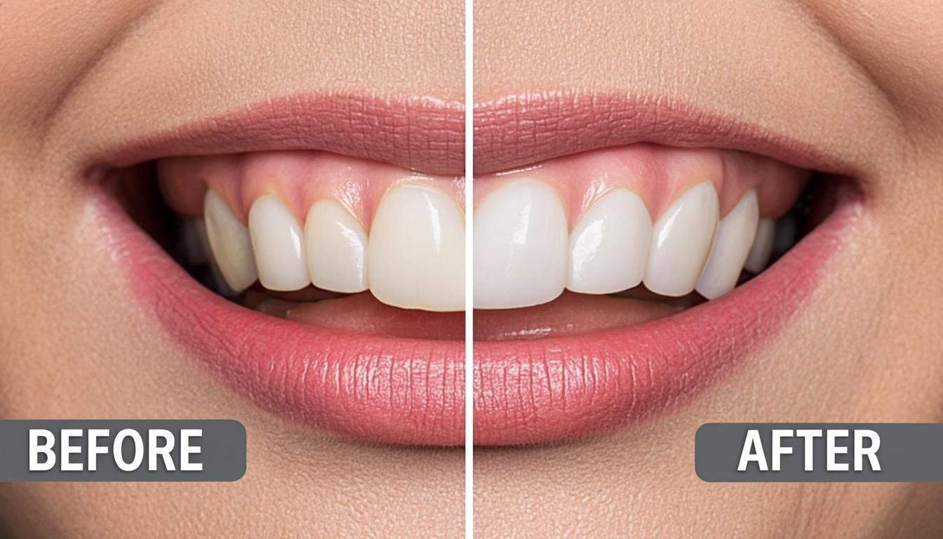 Smile Makeover before and after treatment at Gurneet Dental Care